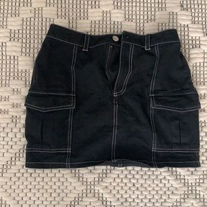 Black skirt with white stitching